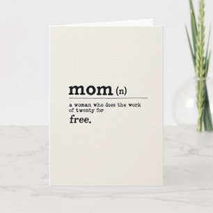 Best Mom Definition Card