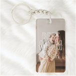 Best Mom Ever 2 Photo  Keychain<br><div class="desc">Celebrate Mom with a gift she’ll carry everywhere—a personalized keychain that’s both meaningful and practical. Featuring the phrase “Best Mom Ever” in a charming rustic font, this keychain overlays a favourite photo, turning a simple accessory into a cherished keepsake. Ideal for Mother’s Day, birthdays, or just because, it’s a heartfelt...</div>