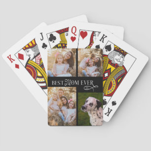 Best Mom Ever 4 Photos Mothers Day Gifts Playing Cards