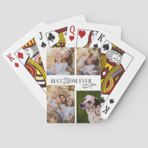 Best Mom Ever 4 Photos Mothers Day Gifts Playing Cards