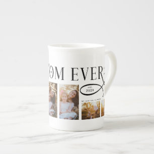 Best Mom Ever 5 Photos Heart Mothers Day Gifts Bone China Mug