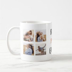 Best Mom Ever 5 Square Photos Coffee Mug
