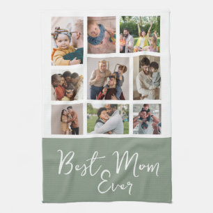 Best Mom Ever   9 Photo Mother Kitchen Towel