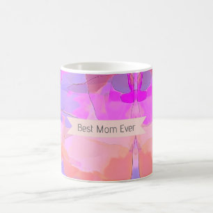 Best Mom Ever Abstract Pastel Coffee Mug