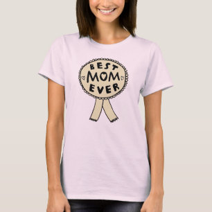 Best Mom Ever Award Ribbon Hand-Drawn Mother's Day T-Shirt
