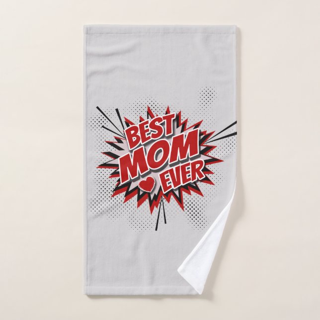 Best Mom Ever Bath Towel Set (Hand Towel)