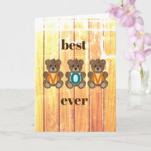 Best Mom Ever Bears Greeting Card