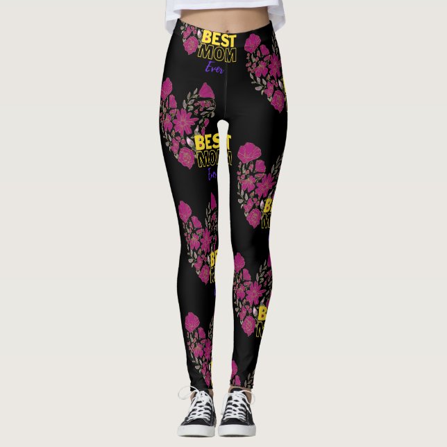 best mom ever black leggings (Front)