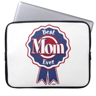 Best Mom Ever Blue Ribbon Laptop Sleeve