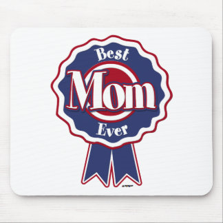 Best Mom Ever Blue Ribbon Mouse Pad