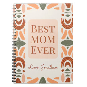 Best Mom Ever Boho Personalized Notebook
