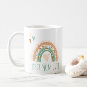 Best Mom Ever Boho Rainbow Coffee Mug