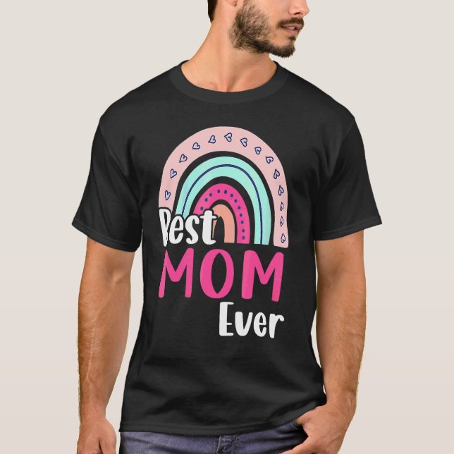 Best Mom Ever Boho Rainbow Happy Mother's Day Gran T-Shirt (Front)