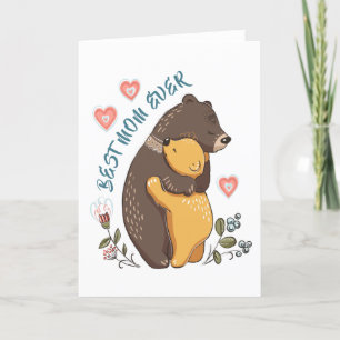 Best mom ever card, mother's day gift, love mommy holiday card