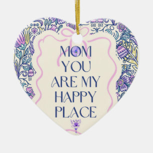 Best mom ever ceramic ornament