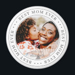 Best Mom Ever Classic Simple Photo Magnet<br><div class="desc">This simple and classic design is composed of serif typography and add a custom photo.</div>