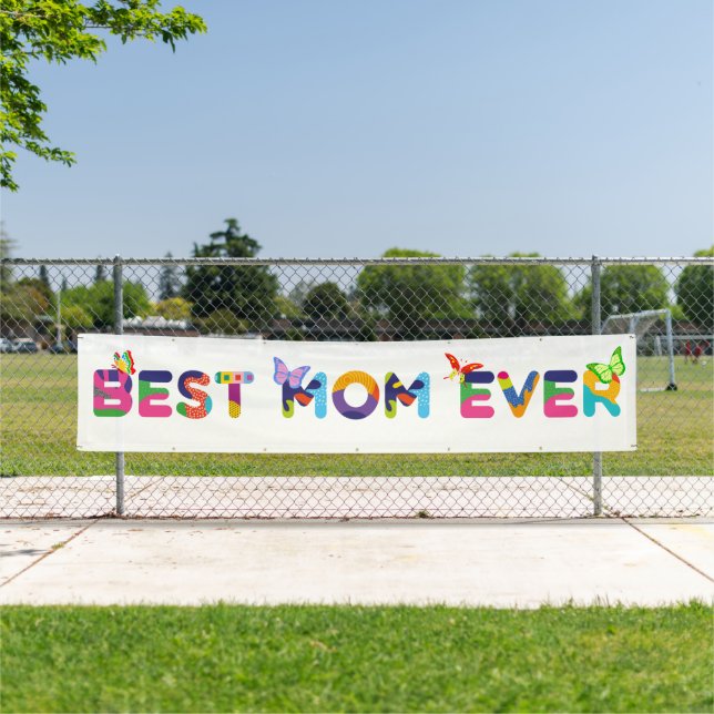 Best Mom Ever Colourful Banner (Insitu)