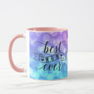 Best Mom Ever/Colourful Speckled Lights Mug