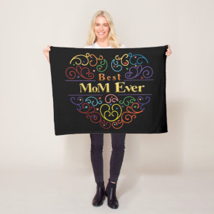 Best Mom Ever Colours Fleece Blanket