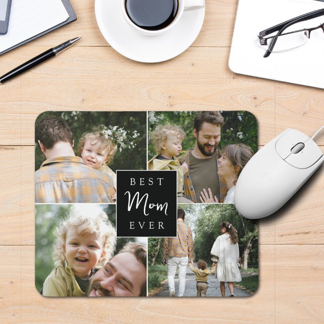 Best Mom Ever Custom Family Photo Mouse Pad (Creator Uploaded)