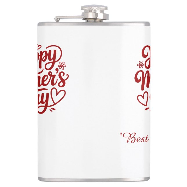 Best Mom Ever Custom Name Mug Hip Flask (Front)