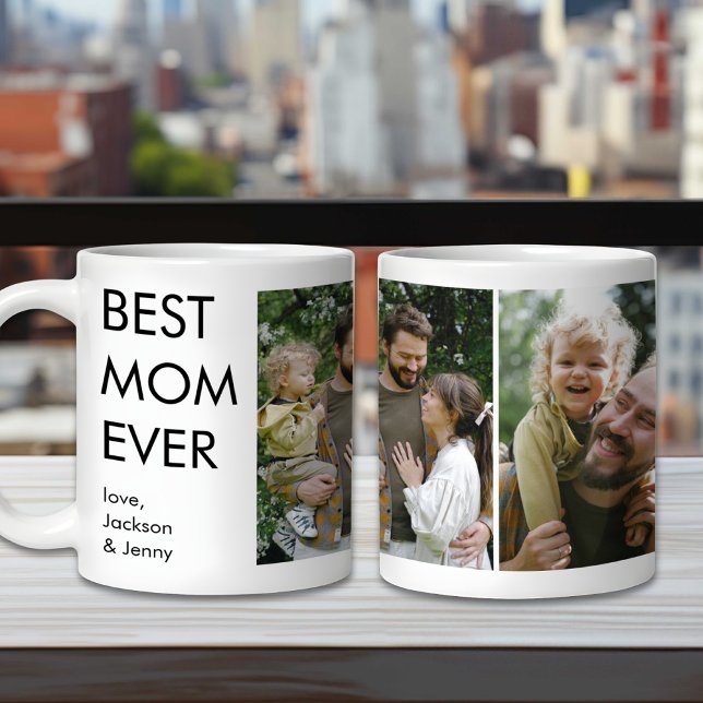 Best Mom Ever Custom Personalized Family Photo Coffee Mug (Creator Uploaded)
