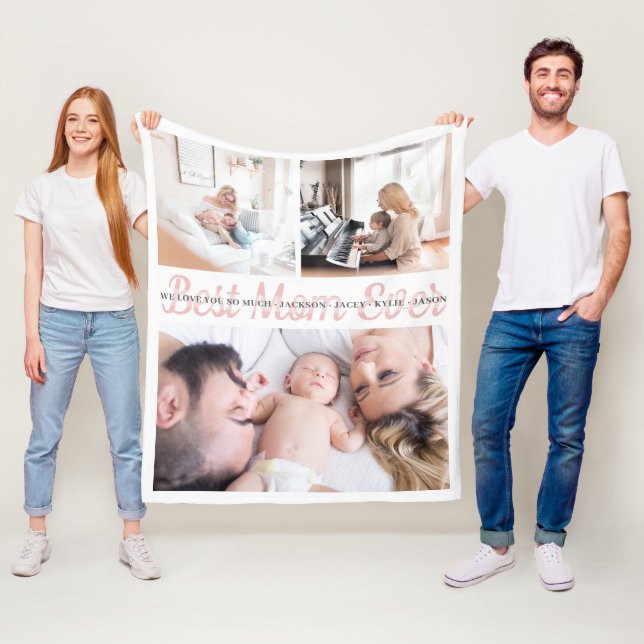 Best Mom Ever Custom Personalized Fleece Blanket (In Situ)