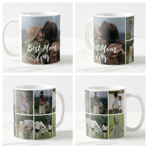 Best Mom Ever Custom Photo Collage Coffee Mug
