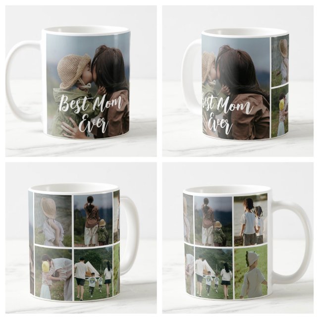 Best Mom Ever Custom Photo Collage Coffee Mug (Creator Uploaded)