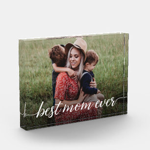Best Mom Ever Custom Photo Mother’s Day Block