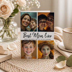 Best Mom Ever   Custom Photo Mother’s Day  Card