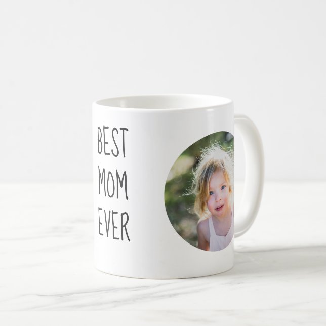 Best Mom Ever Custom Photo Mug (Front Right)