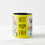 Best Mom Ever Custom Photo Mug<br><div class="desc">Give it as gift to your mom! Photo Grid bright playful yellow gender neutral Handwritten Text Two-Tone Coffee Mug
Best Mom Ever Custom Photo Mug</div>