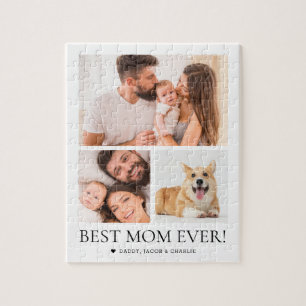 Best MOM Ever Custom Photos mother’s Day Collage Jigsaw Puzzle