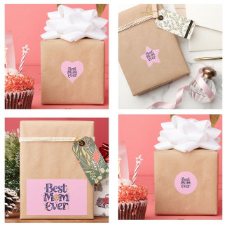 Best Mom Ever Cute Flowers Mother's Day Square Sticker