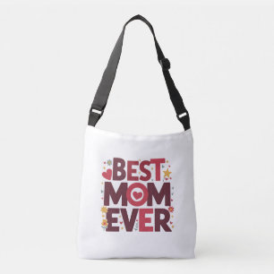 Best Mom Ever Cute Hearts Mother's Day Crossbody Bag