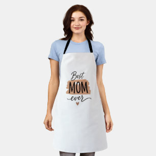 Best Mom Ever Cute Minimalist Typography Apron