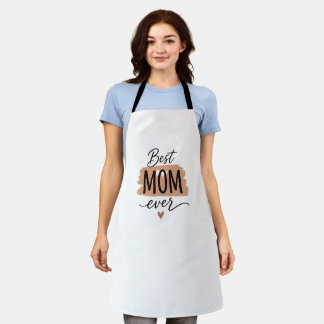 Best Mom Ever Cute Minimalist Typography Apron