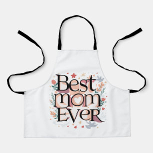 Best Mom Ever Cute Modern Mother Apron