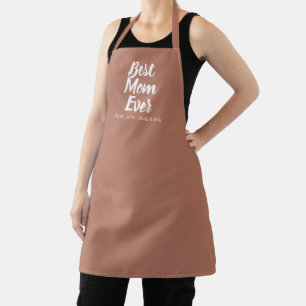 Best Mom Ever dusty rose custom script text cute Apron