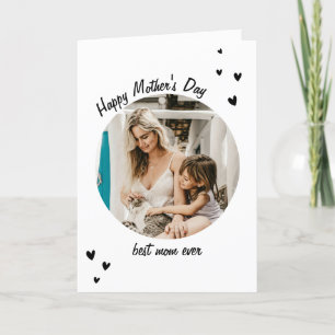 Best Mom Ever Elegant Photo Mother's Day Holiday Card
