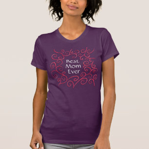 Best mom ever elegant pink swirls modern T-Shirt