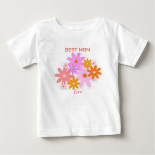 Best Mom Ever Floral Baby Tee
