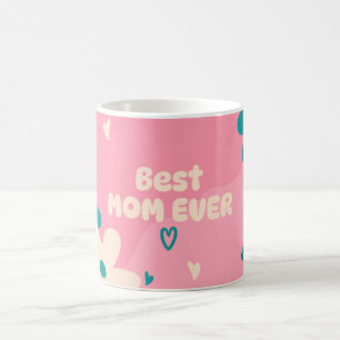 Best Mom Ever Floral Heart Mug
