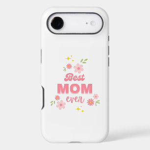 Best Mom Ever Floral iPhone Case   Cute Pink Aesth