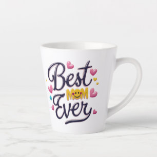 Best Mom Ever Floral Latte Mug – Elegant 12 oz