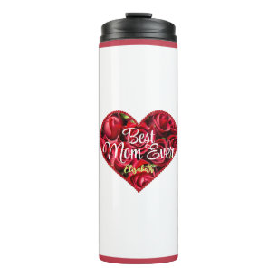 Best Mom Ever Floral Modern Mothers Day Thermal Tumbler