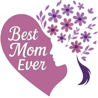 Best Mom Ever Floral Typography Design T-Shirt