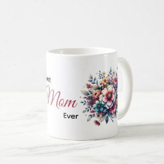 Best Mom ever floral watercolor Coffee Mug
