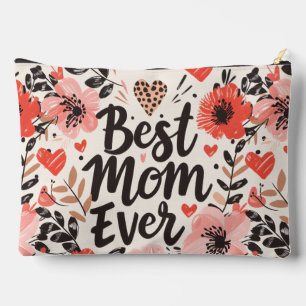 Best Mom Ever Flower Large Accessory Pouch